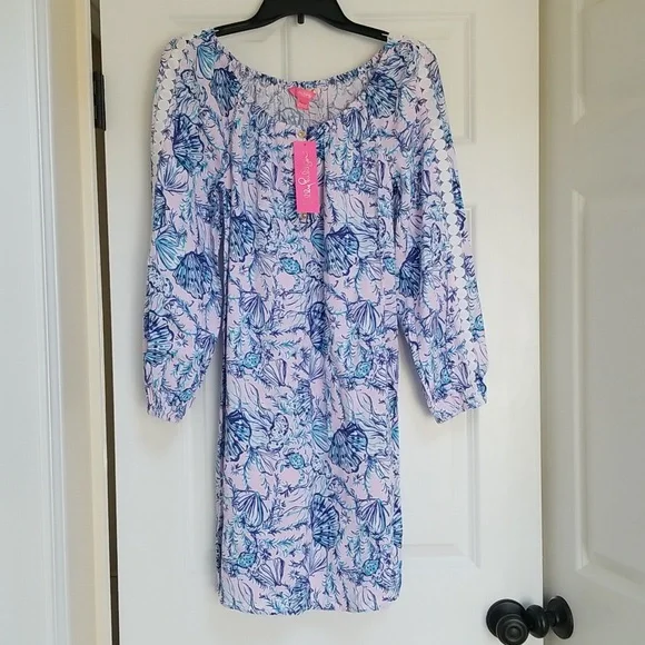 Lilly Pulitzer Remmy Tunic Dress Magnolia Lilac A Little Jelly M - Picture 5 of 12